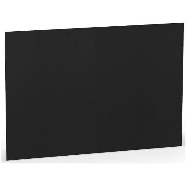 Doppelkarte A6 hoch VE=5 Stück Schwarz