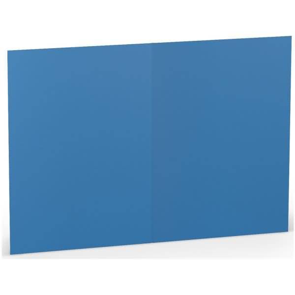 Doppelkarte A6 hoch VE=5 Stück Stahlblau