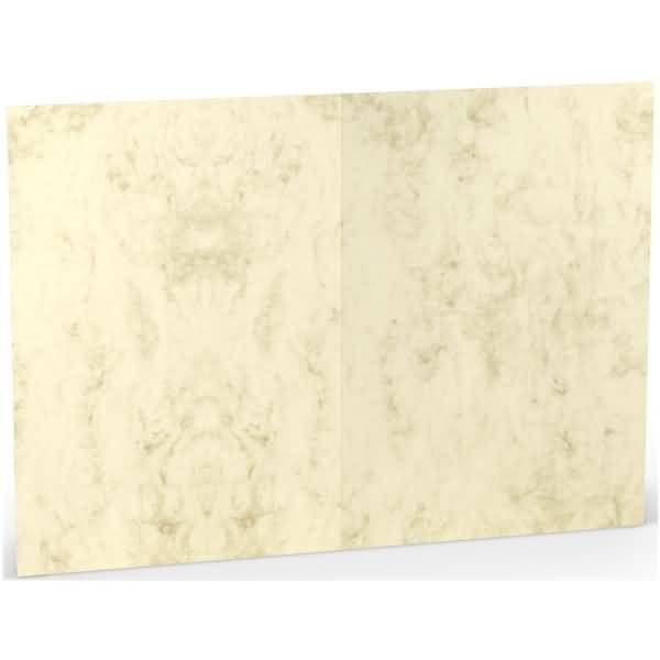 Doppelkarte A5 hoch VE=5 Stück Chamois Marmora