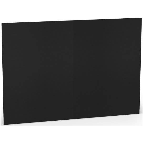 Doppelkarte A5 hoch VE=5 Stück Schwarz