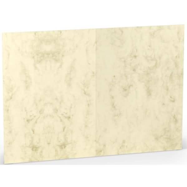 Doppelkarte B6 hoch VE=5 Stück Chamois Marmora