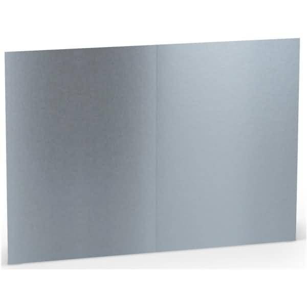 Doppelkarte B6 hoch VE=5 Stück Silber