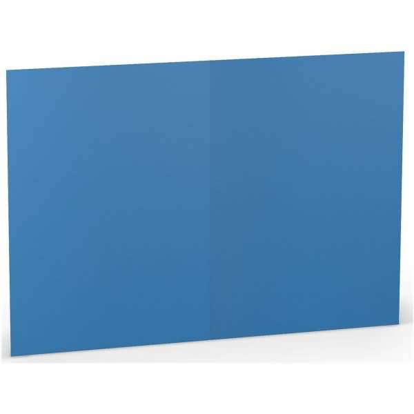 Doppelkarte B6 hoch VE=5 Stück Stahlblau