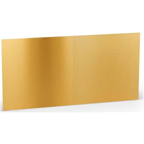Doppelkarte 15,7x15,7cm VE=5 Stück Gold