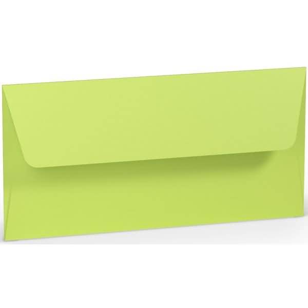 Briefumschlag DL Nassklebung Seidenfutter Maigrün