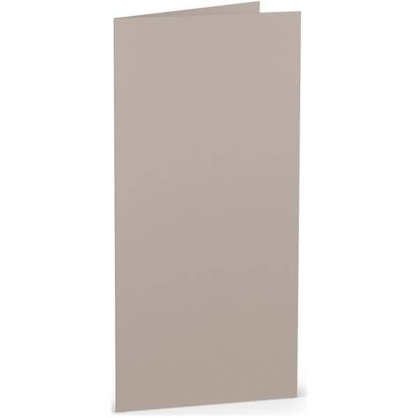 Doppelkarte DL hoch Taupe