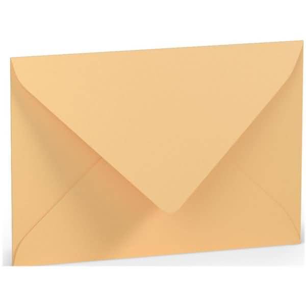 Briefumschlag C6 Nassklebung Seidenfutter Melon