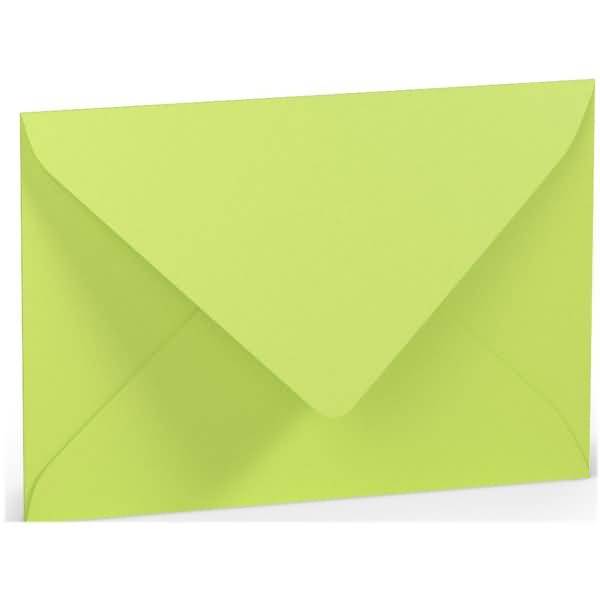 Briefumschlag C6 Nassklebung Seidenfutter Maigrün
