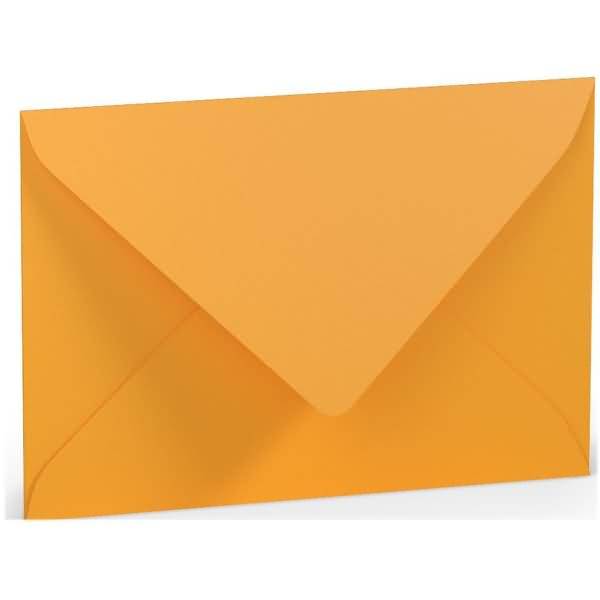 Briefumschlag C6 Nassklebung Seidenfutter Ocker
