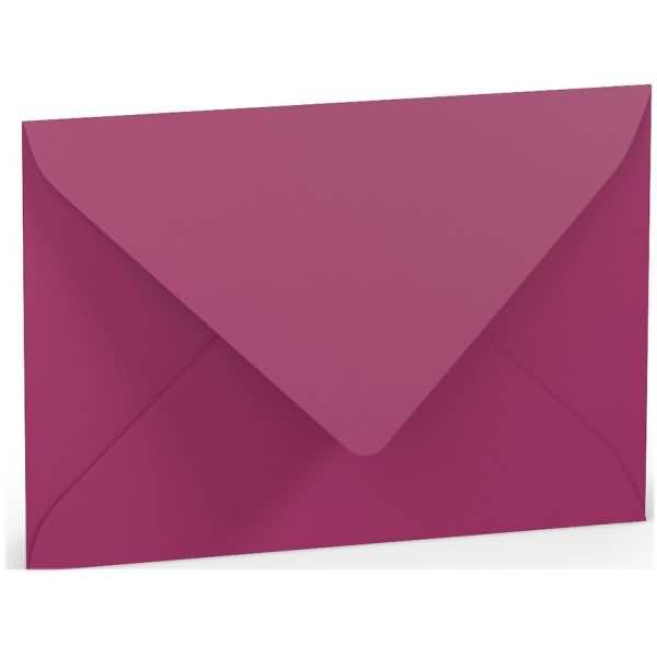 Briefumschlag C6 Nassklebung Seidenfutter Amarena