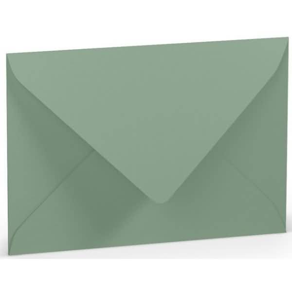Briefumschlag C6 Nassklebung Seidenfutter Eucalyptus