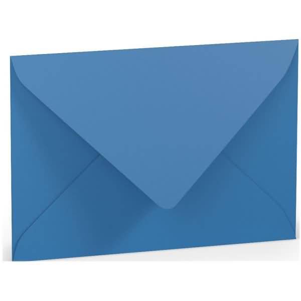 Briefumschlag C6 Nassklebung Seidenfutter Stahlblau