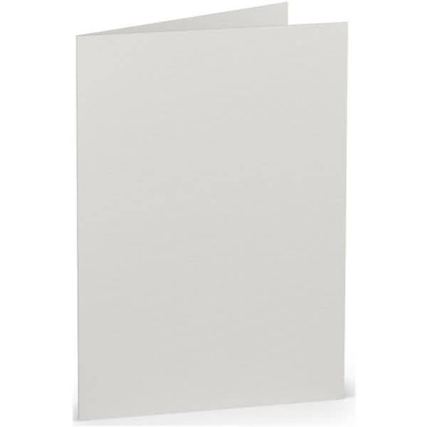 Doppelkarte A6 hoch Eisgrau