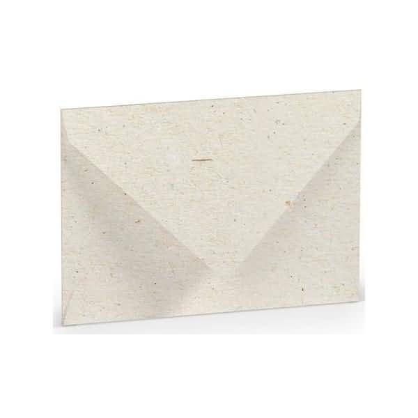 Briefumschlag C7 Nassklebung Seidenfutter Terra Vanilla