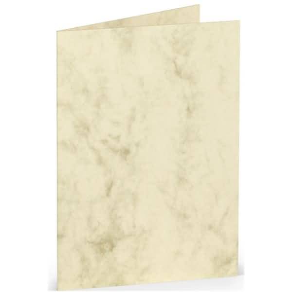 Doppelkarte A7 hoch Chamois Marmora