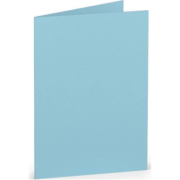 Doppelkarte A7 hoch Aqua