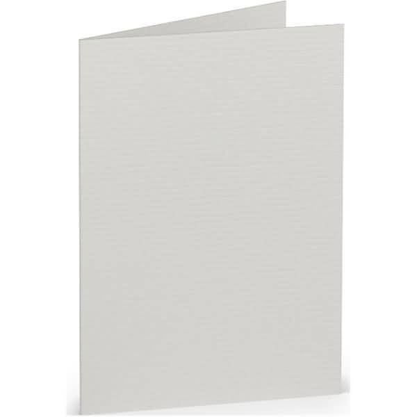 Doppelkarte A7 hoch Eisgrau