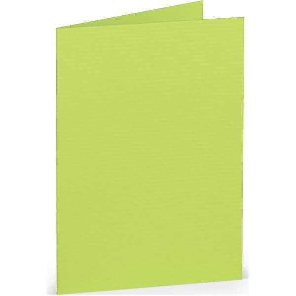 Doppelkarte A7 hoch Maigrün