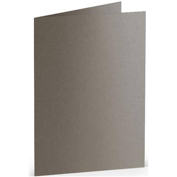 Doppelkarte A7 hoch taupe metallic