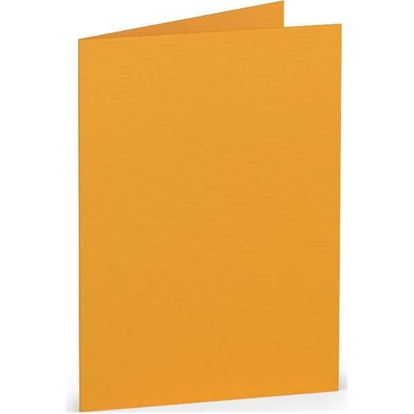 Doppelkarte A7 hoch Ocker