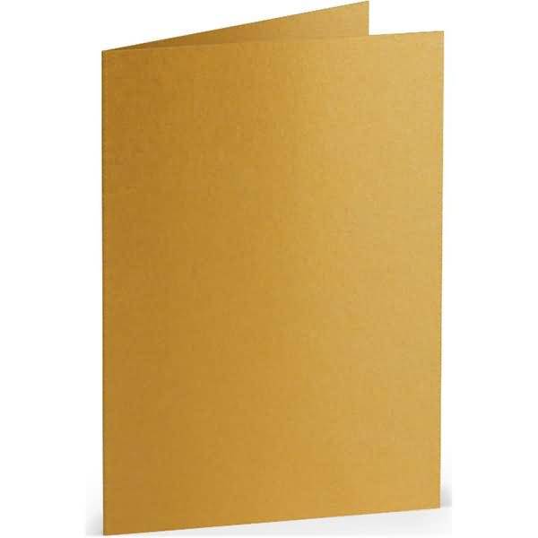 Doppelkarte A7 hoch Gold