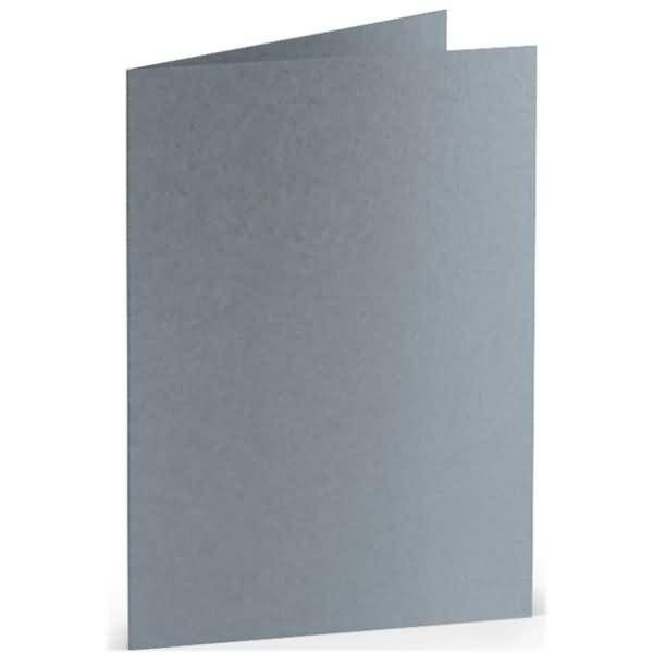 Doppelkarte A7 hoch Silber