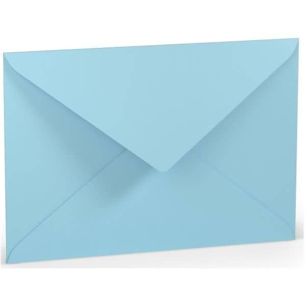 Briefumschlag C5 Nassklebung Seidenfutter Aqua