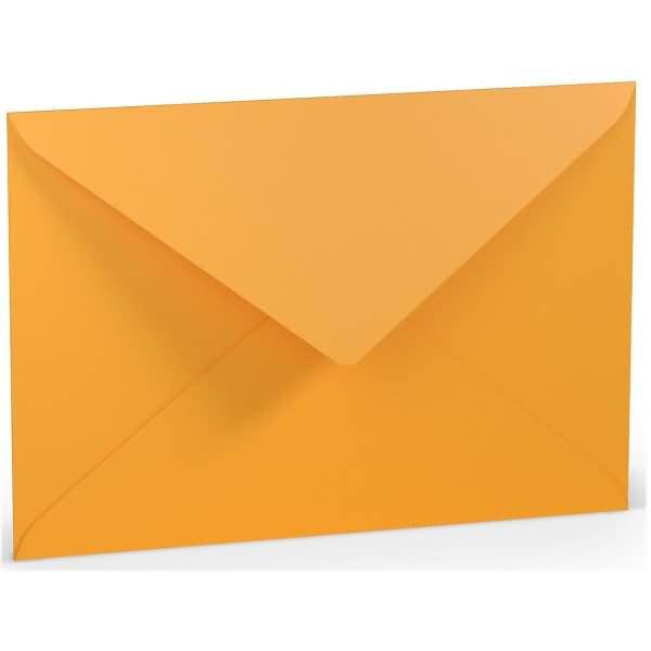 Briefumschlag C5 Nassklebung Seidenfutter Ocker