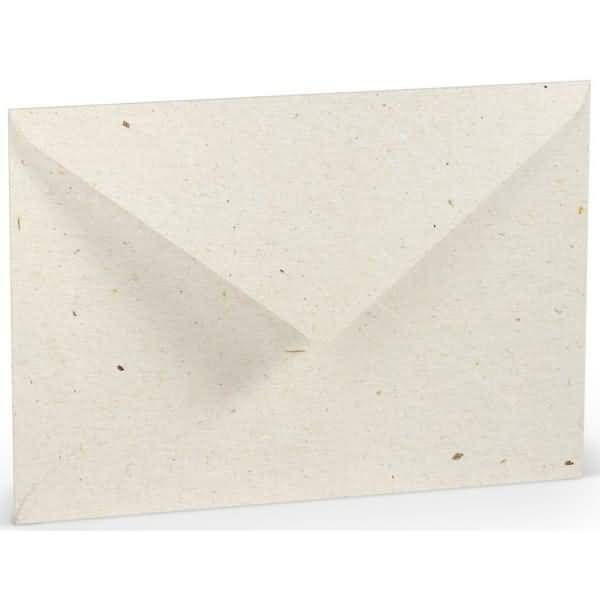 Briefumschlag C5 Nassklebung Seidenfutter Terra Vanilla