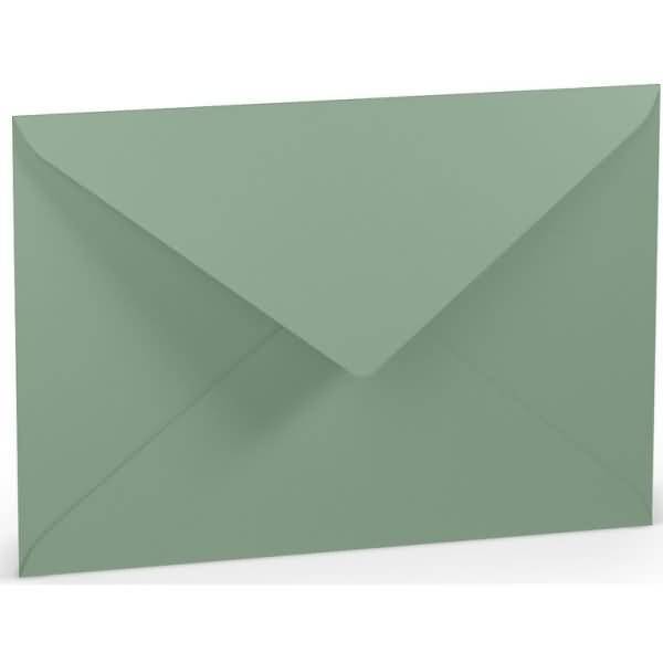 Briefumschlag C5 Nassklebung Seidenfutter Eucalyptus