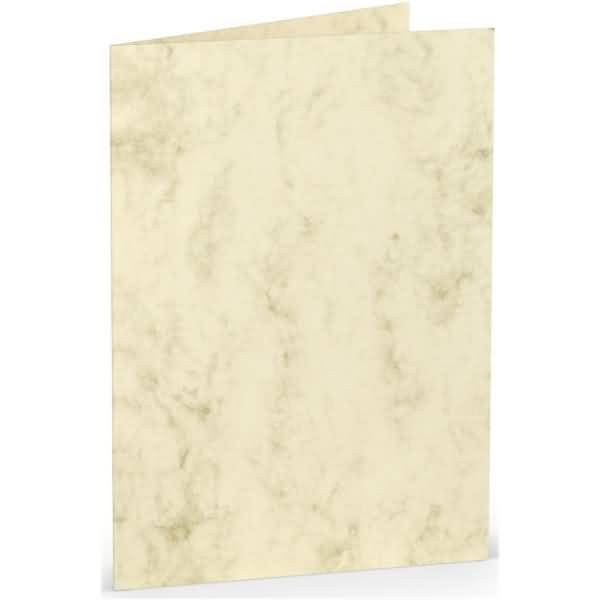 Doppelkarte B6 hoch Chamois Marmora