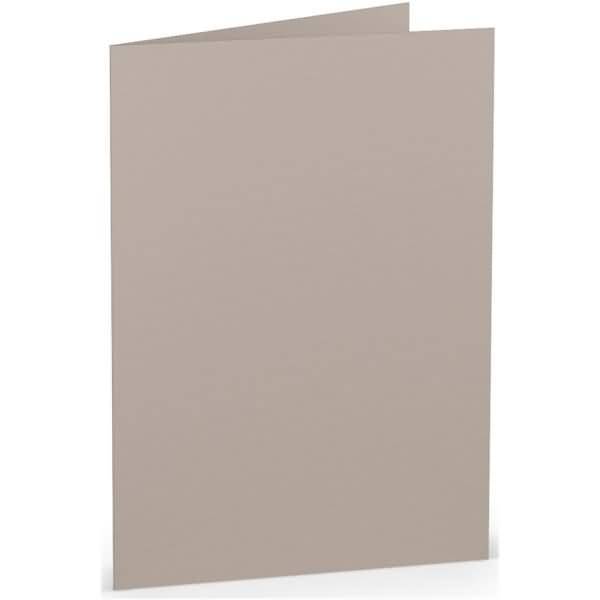 Doppelkarte B6 hoch Taupe
