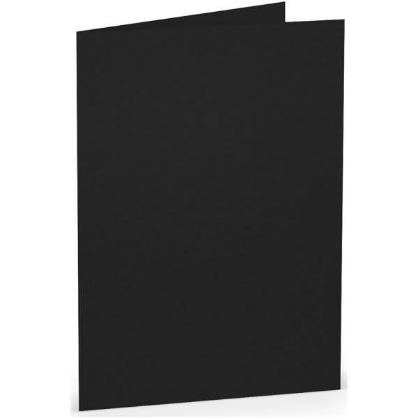Doppelkarte B6 hoch Schwarz