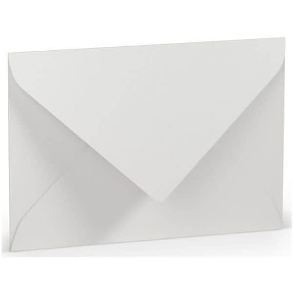 Briefumschlag B6 Nassklebung Seidenfutter Eisgrau