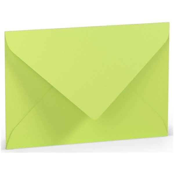 Briefumschlag B6 Nassklebung Seidenfutter Maigrün