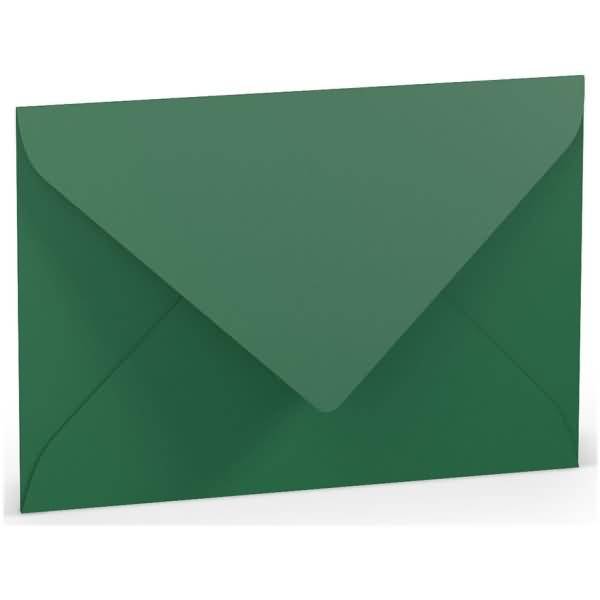Briefumschlag B6 Nassklebung Seidenfutter Tannengrün