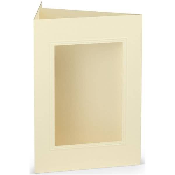 Passepartoutkarte B6 eckig Chamois