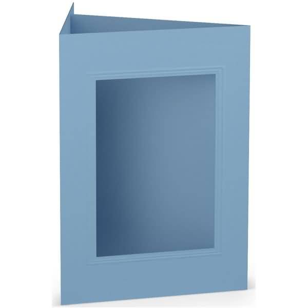 Passepartoutkarte B6 eckig Dunkelblau