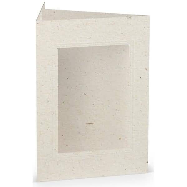 Passepartoutkarte B6 eckig Terra Vanilla