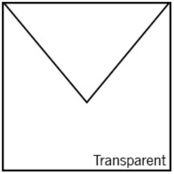 Briefumschlag 16,4x16,4cm Nassklebung Transparent Weiß