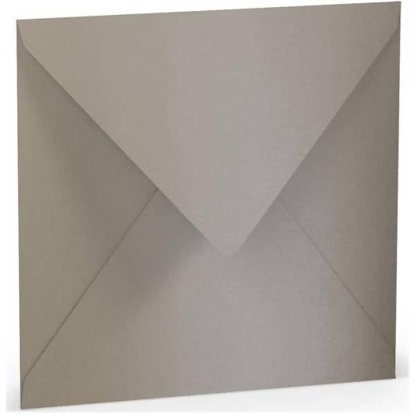Briefumschlag 16,4x16,4cm Nassklebung taupe metallic