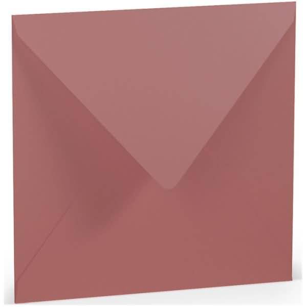 Briefumschlag 16,4x16,4cm Nassklebung Seidenfutter Hortensia