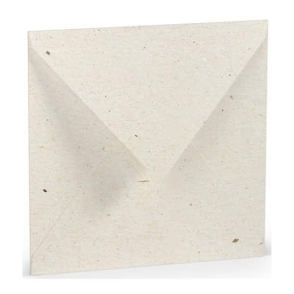 Briefumschlag 16,4x16,4cm Nassklebung Seidenfutter Terra Vanilla
