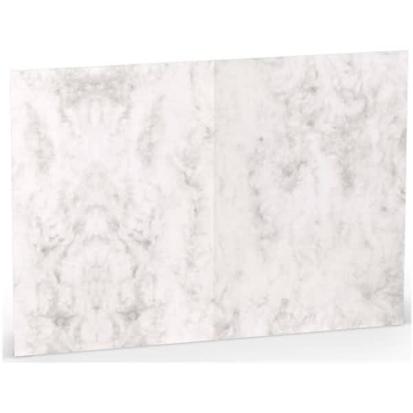 Doppelkarte A6 hoch Grau Marmora