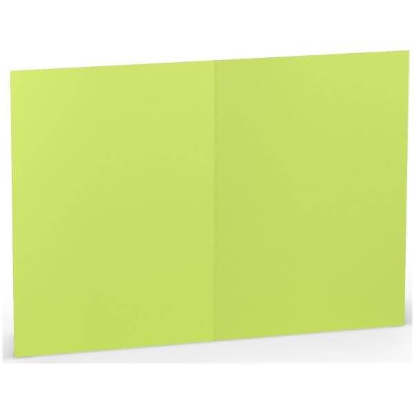 Doppelkarte A6 hoch Maigrün