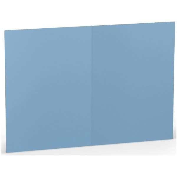 Doppelkarte A6 hoch Dunkelblau