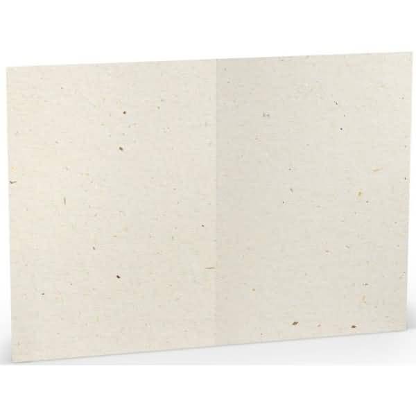 Doppelkarte A5 hoch Terra Vanilla