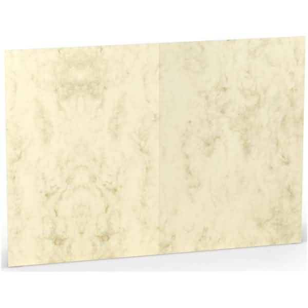 Doppelkarte B6 hoch Chamois Marmora