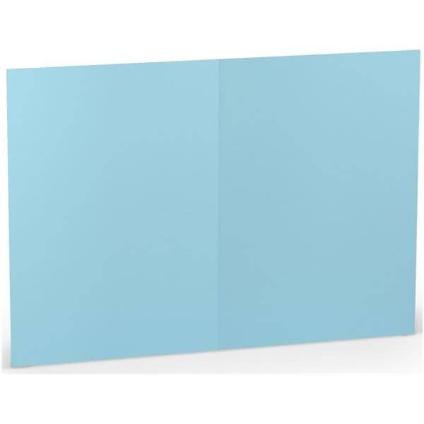 Doppelkarte B6 hoch Aqua