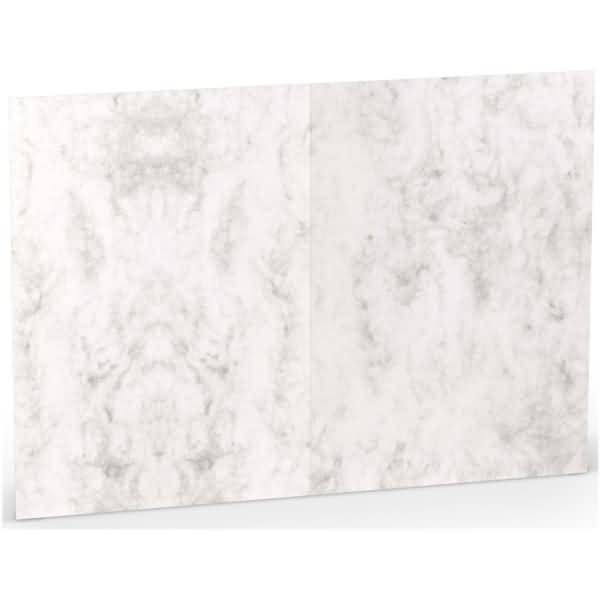 Doppelkarte B6 hoch Grau Marmora